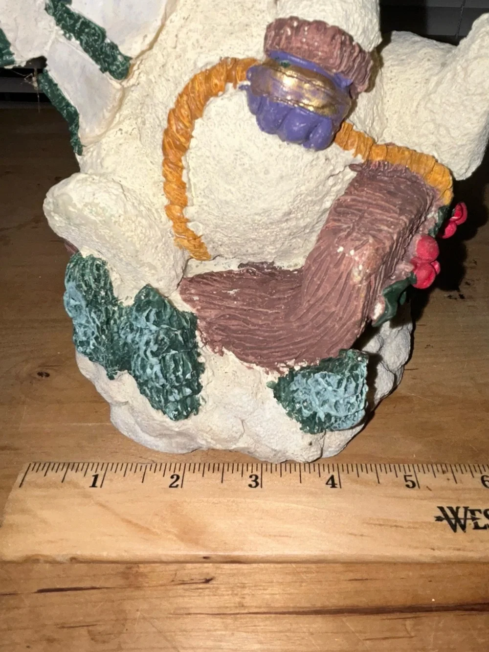 Vintage 1994 Windsor Collection Snowman Collectible Snowman on sled 9in Tall